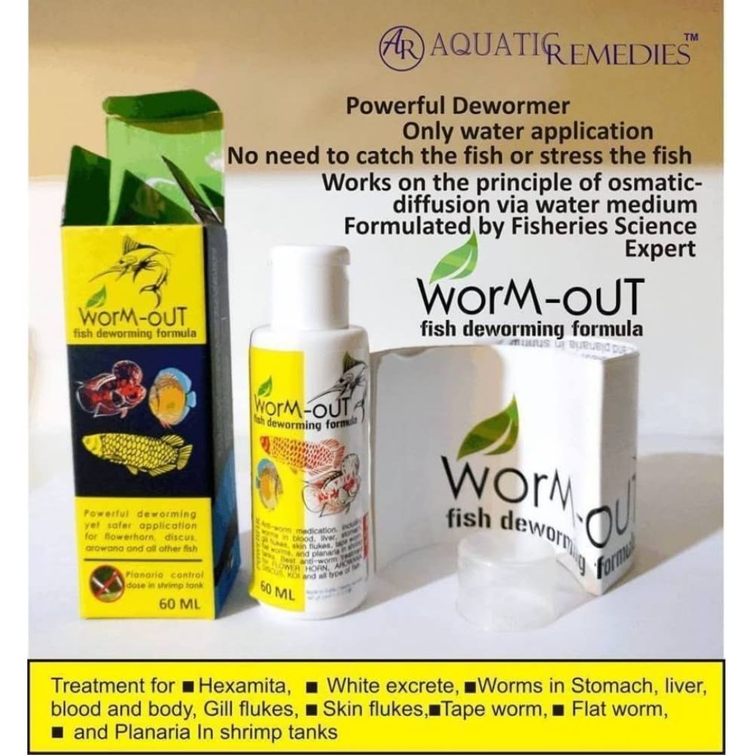 Worm-Out Fish Deworming Formula 60ML Aquatic Remedies