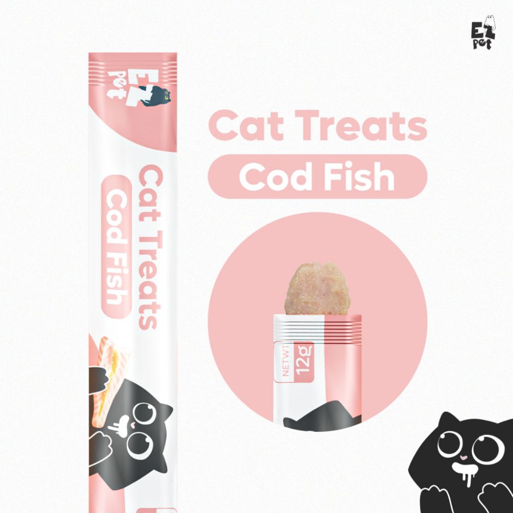 EZPET 100% PREMIUM Cat Treats Cod Fish