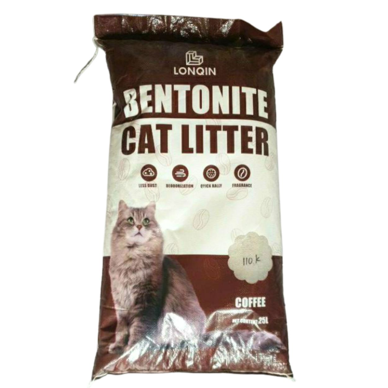 Lonqin Bentonite Cat Litter, Coffee, 25 Liter