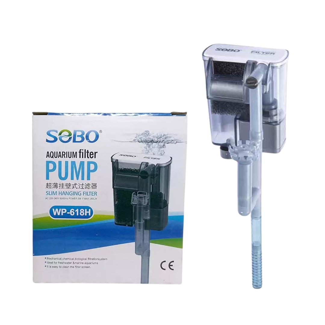 SOBO Aquarium HOB Filter WP - 618H 5W 280L/H