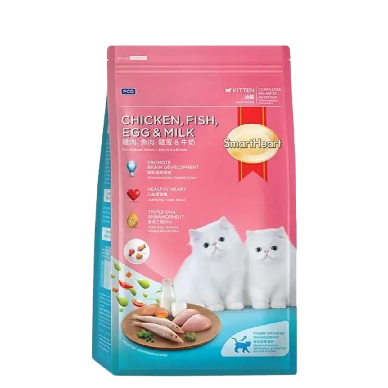 SmartHeart Kitten Dry Food Chicken, Fish, Egg & Milk (450gm)