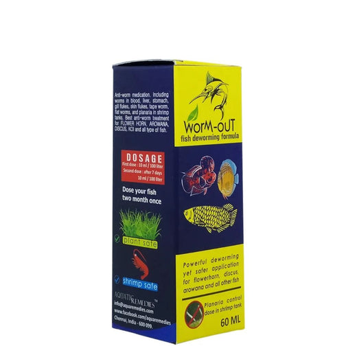 Worm-Out Fish Deworming Formula  60ML Aquatic Remedies