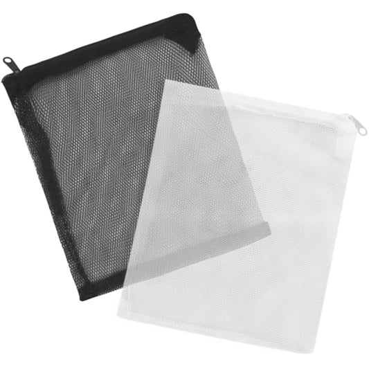 Mesh Bag Zipper White/Black