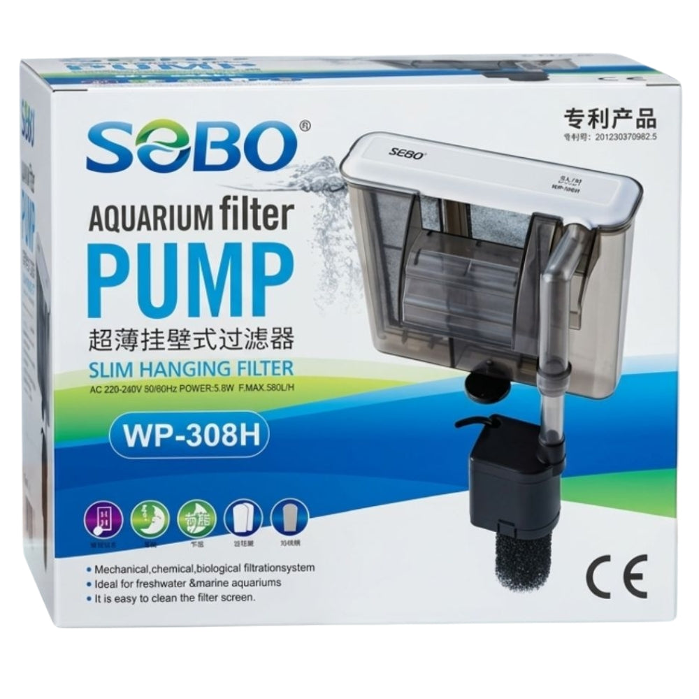 SOBO Aquarium Slim HOB Filter WP - 308H
