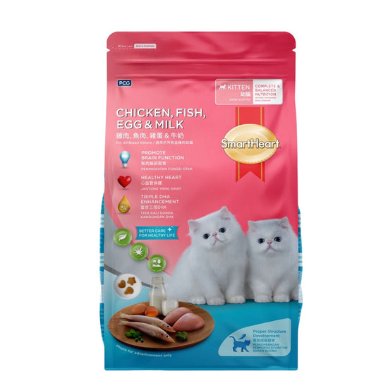 Smartheart Kitten Chicken, Fish, Egg & Milk 1.1KG