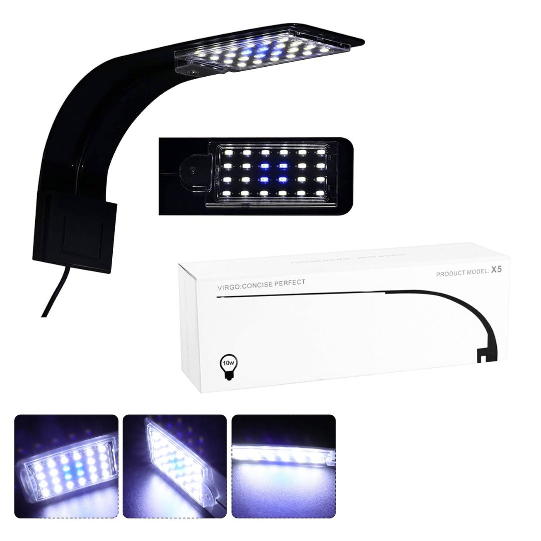 X5 24 LED Aquarium Light 10W Clip-on Lamp Aquatic Plant Lighting
