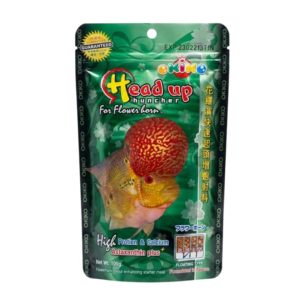 Okiko Flowerhorn Head up huncher-100g
